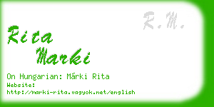rita marki business card