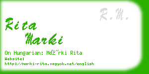 rita marki business card